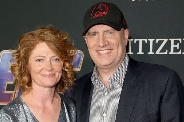 Kevin Feige with wife 

